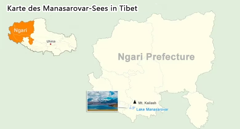 Kartenansicht des Mansarovar-Sees