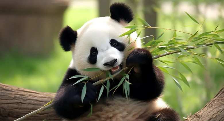 DNiedliche Riesenpandas in der Chengdu-Panda-Station
