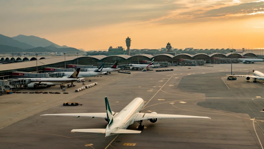 Abflug am internationalen Flughafen