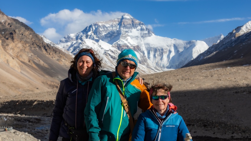 Blick auf die Nordwand des Everest