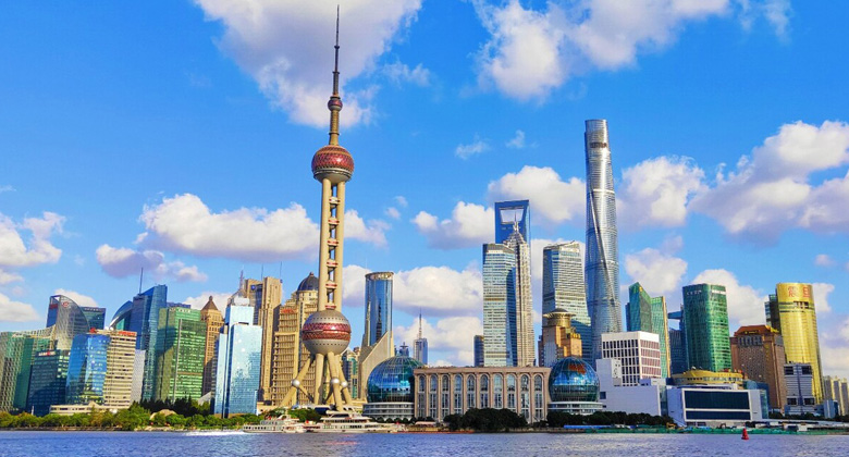 Ultra modern skyline in Shanghai