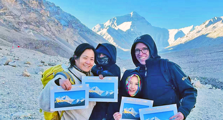 Everest Basislager Familie Tibet