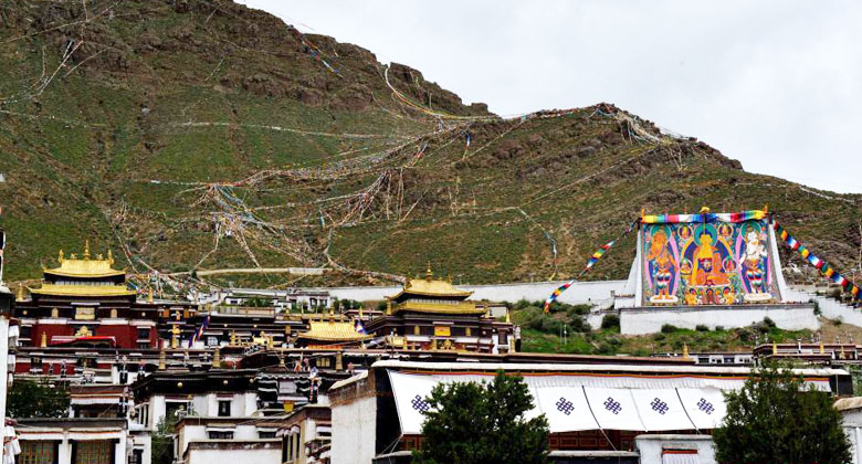 Tibetisches Tashilhunpo Thangka-Festival