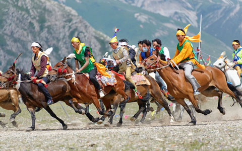 8 Tage Yushu Pferderennen Festival Tour