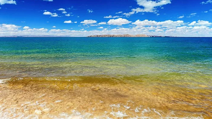 Siling-See ist der zweitgrößte Salzsee in Tibet