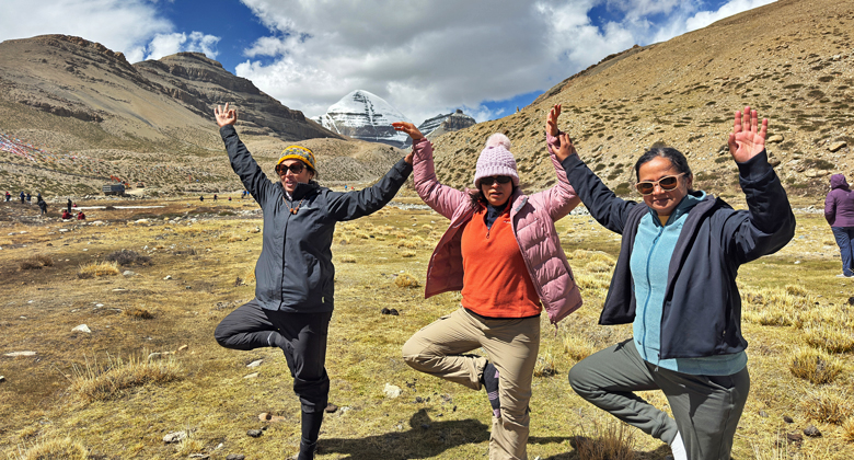 Nahaufnahme des Mount Kailash w&auml;hrend der dreit&auml;gigen Pilgerwanderung in Westtibet