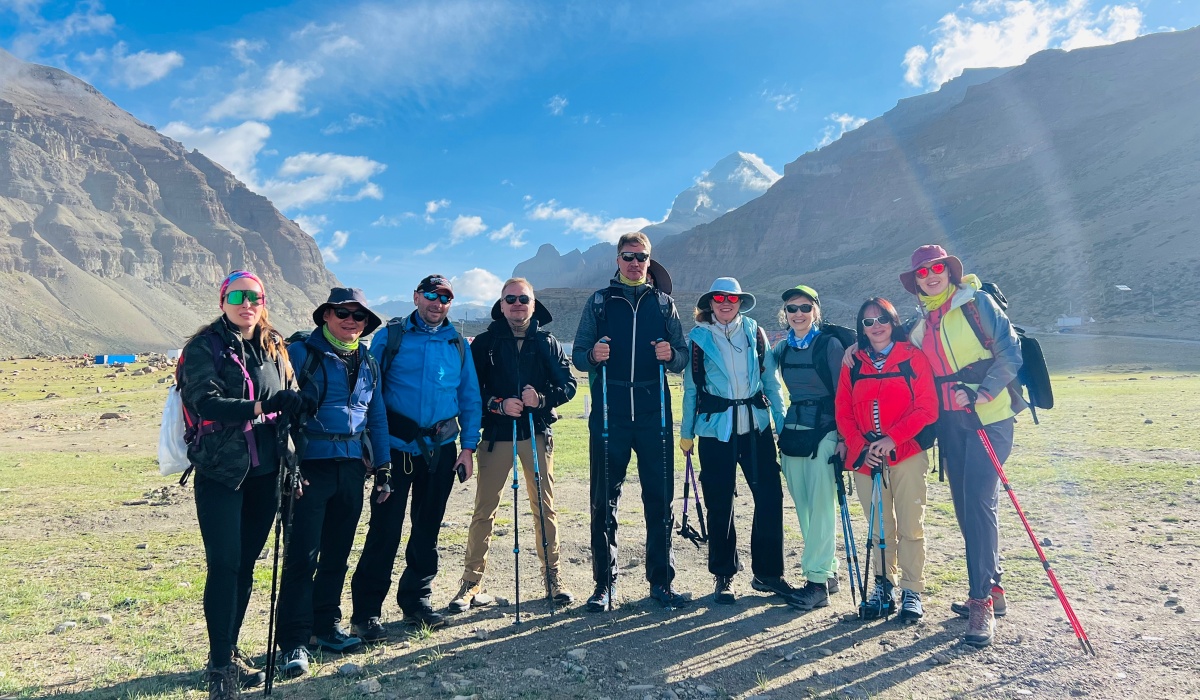 Reisegruppe auf der Kailash-Kora in Tibet