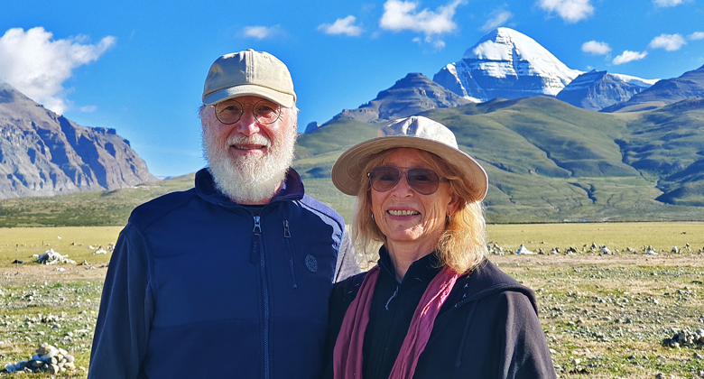 Blick auf den Mount Kailash von Darchen in Westtibet