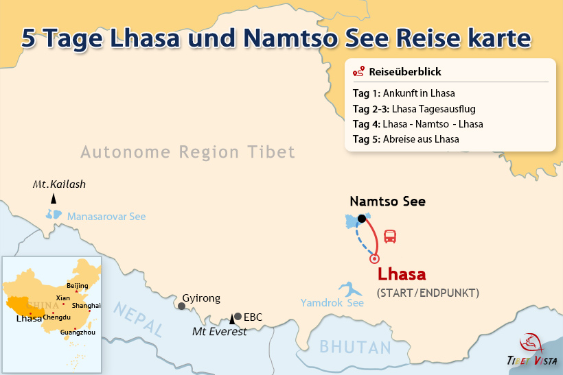 5-tägige Kleingruppenreise Lhasa & Namtso-See