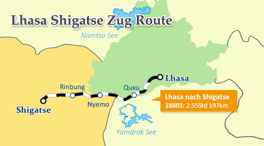 Lhasa Shigatse Zug