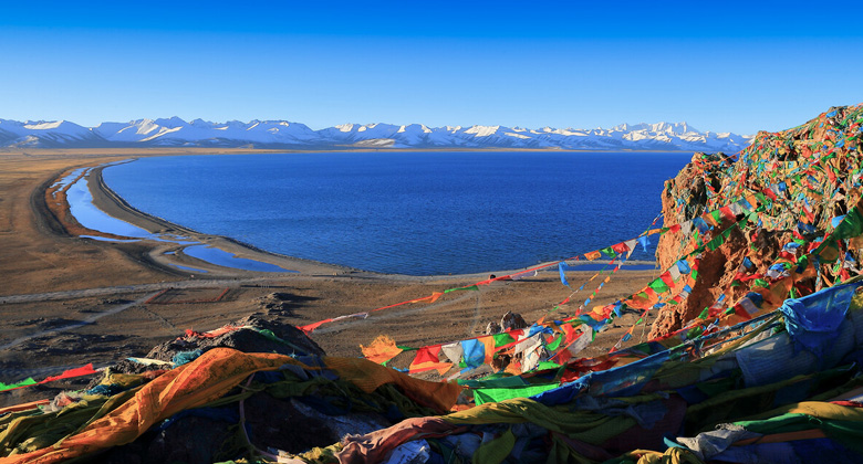 Eine grandige sicht auf den Namtso-See