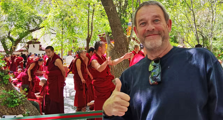 M&ouml;nchsdebatte im Sera-Kloster in Lhasa