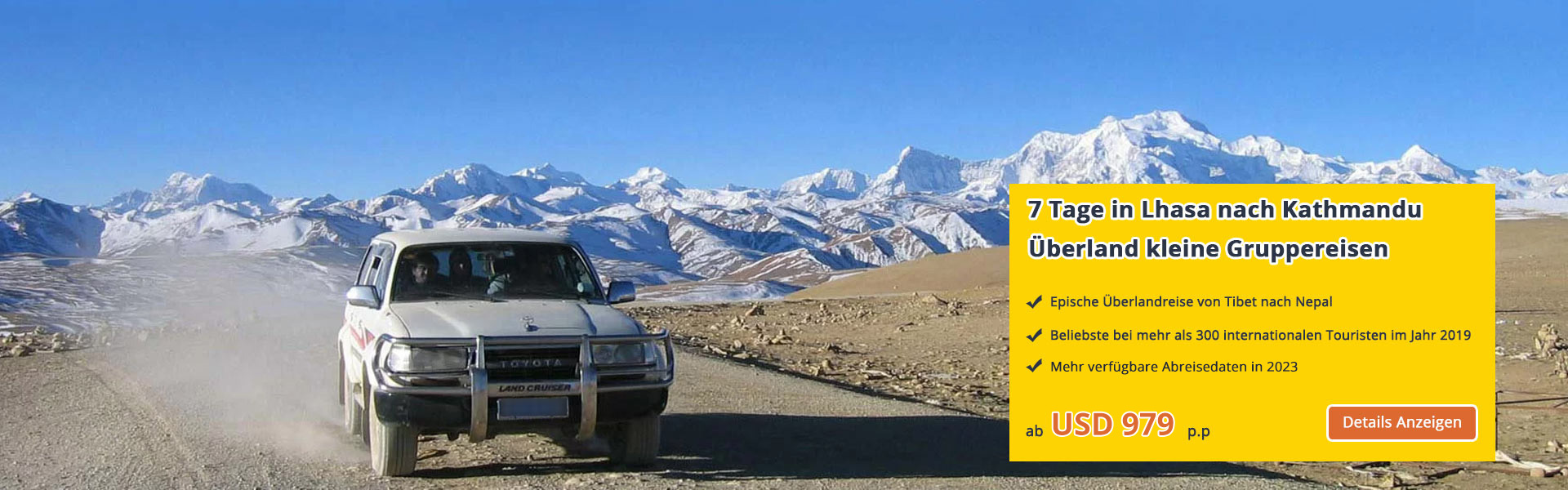 Lhasa nach Kathmandu überlandreisen