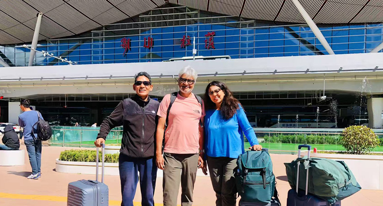 Ankunft am Flughafen Lhasa Gonggar