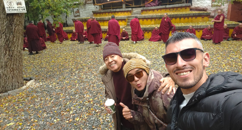 M&ouml;nchsdebatten im Sera-Kloster in Lhasa