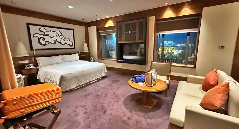 Luxushotel Zimmer in Lhasa mit Blick auf den Potala Palast