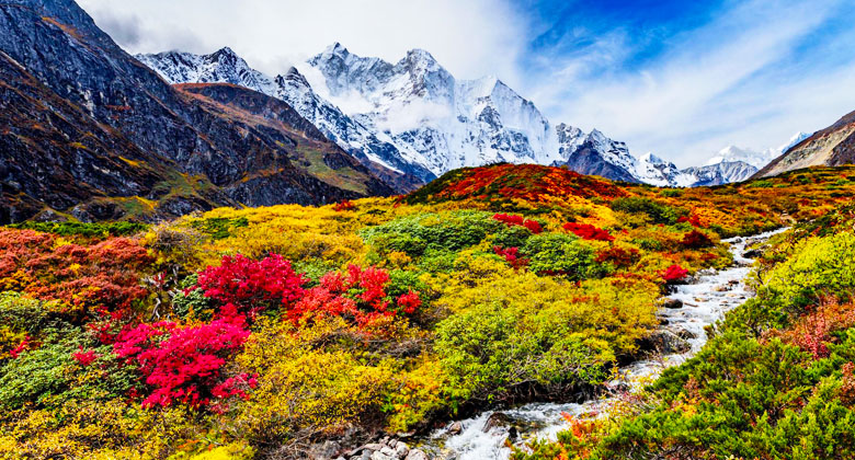 Gama-Tal in Tibet: Trekkinglandschaft an der Ostseite des Mount Everest