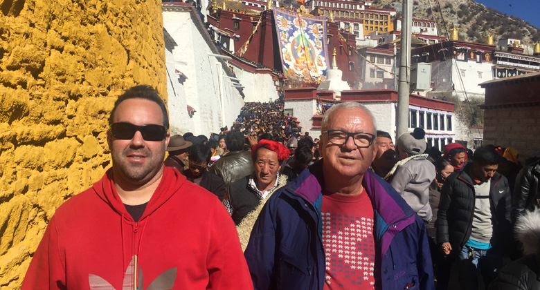 Thangka-Enthüllungsfest im Kloster Ganden