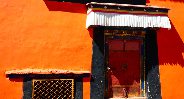 Architektur des Potala-Palastes in Lhasa Tibet