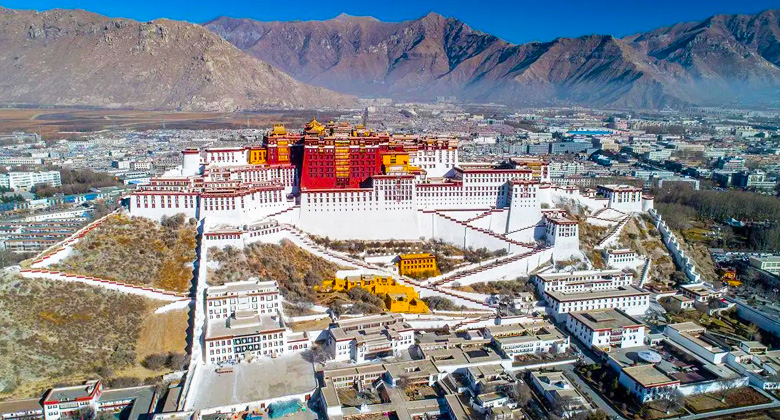 Der Weiße und Rote Palast des Potala-Palastes
