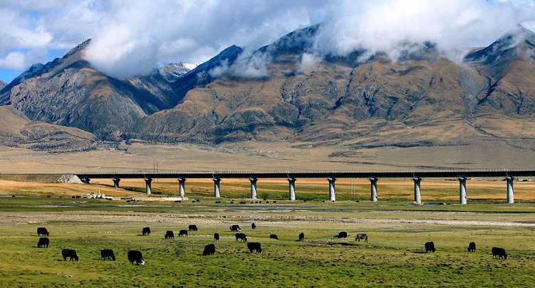 Atemberaubende Landschaften entlang der Qinghai-Tibet-Bahn