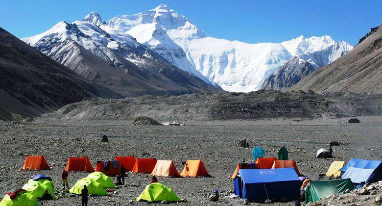Camping am Mount Everest